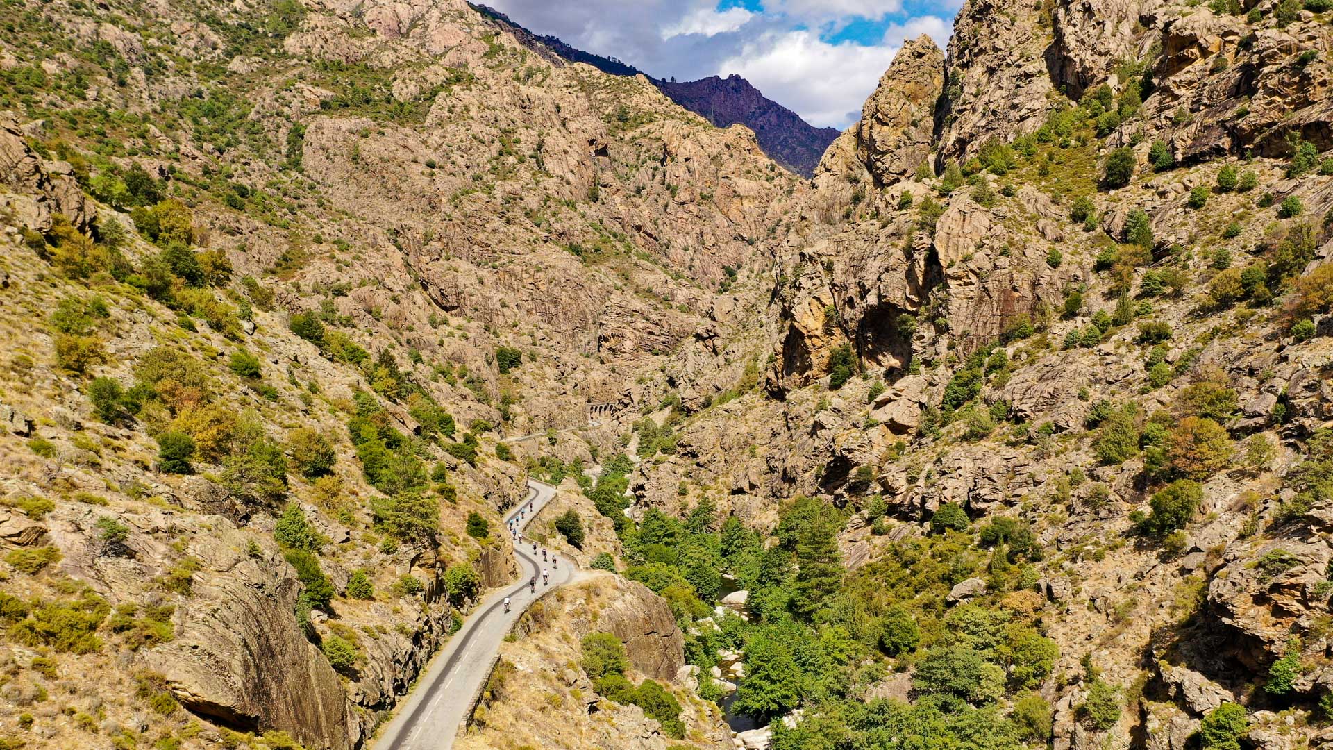 scenic roads in the middle of the mountains