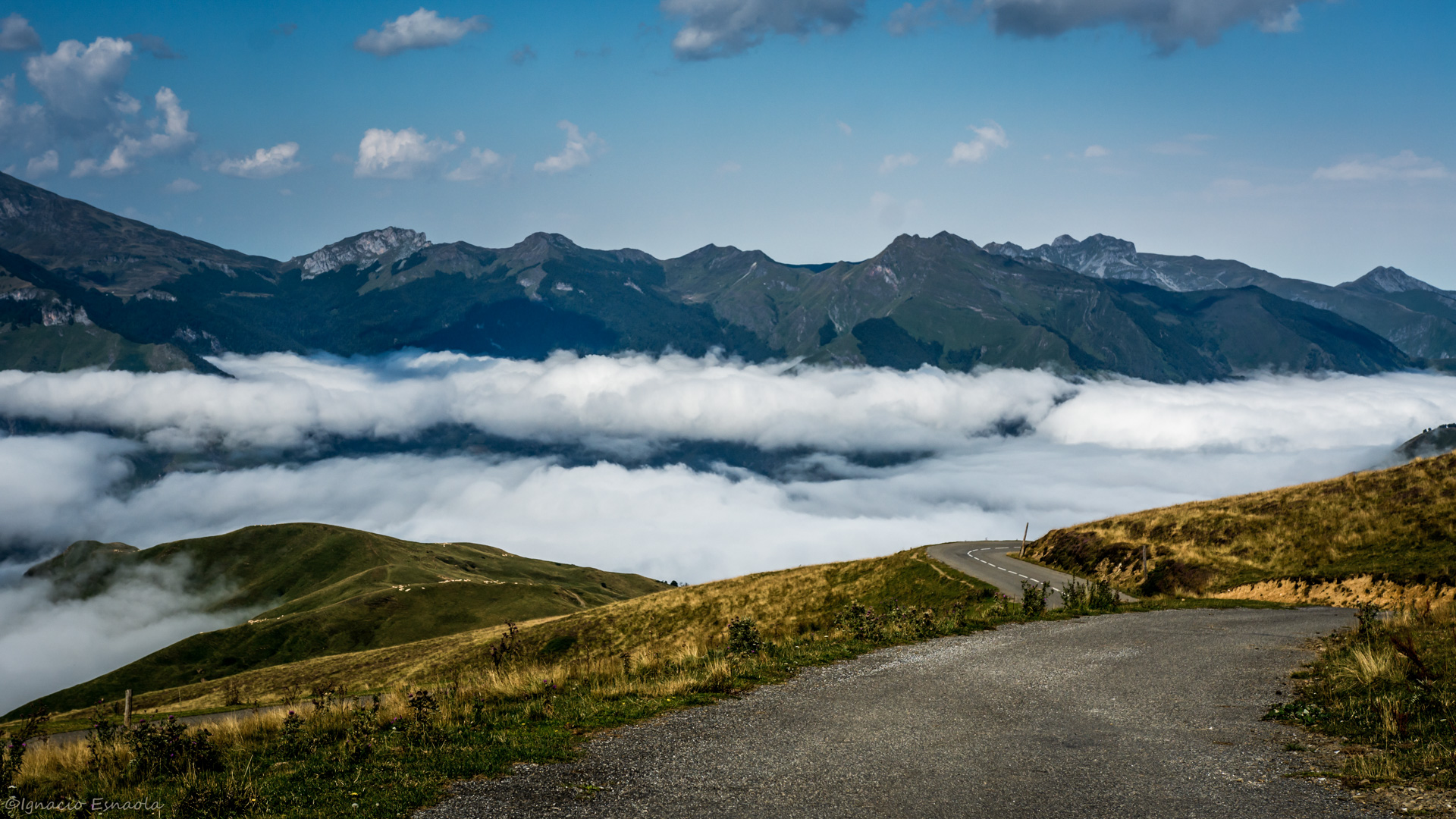 Road bike atmosphere in the Pyrenees